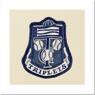 Binghamton Triplets Logo Patch Posters and Art